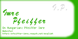 imre pfeiffer business card